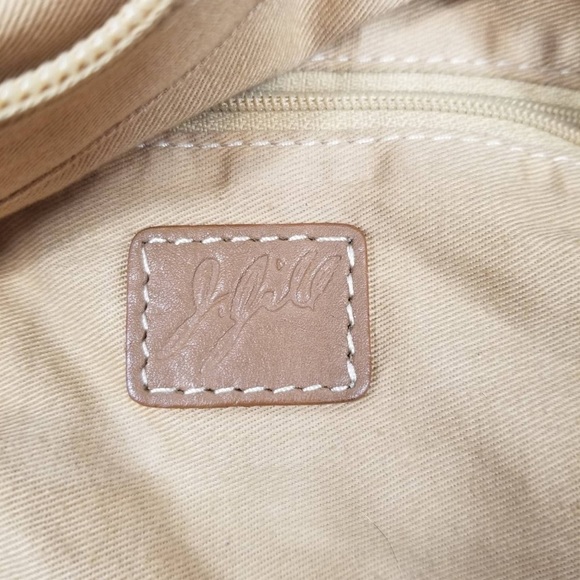 Vintage J. Jill Boho Floral Embroidered Cotton & Leather Shoulder Bag - Picture 6 of 8